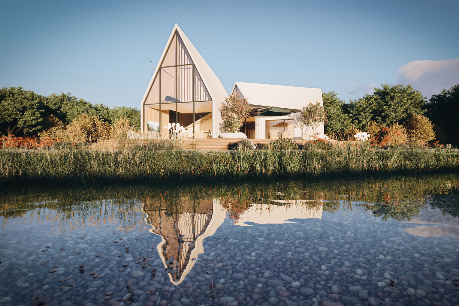 湖边别墅（晴天）